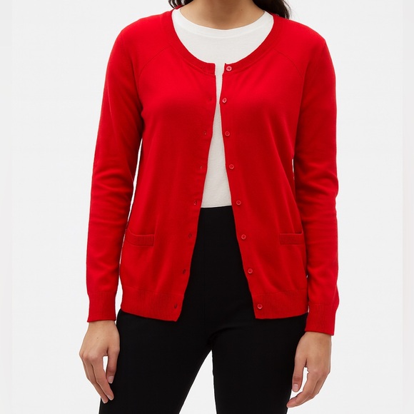 Mango Classic Red Women's Cardigan - Picture 1 of 4